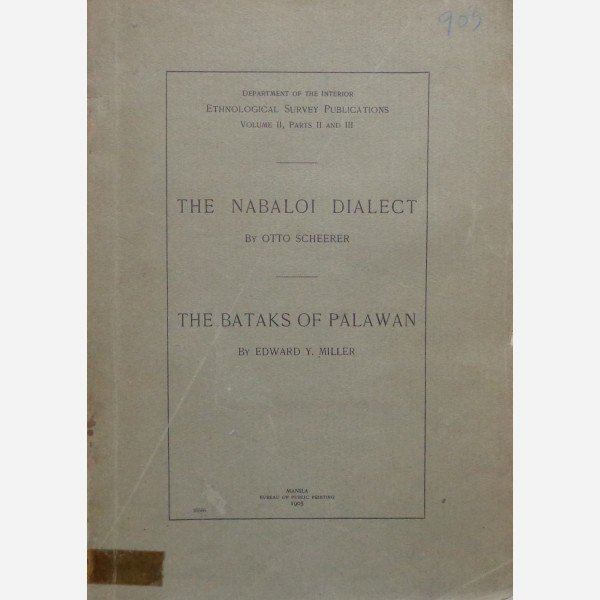 Nabaloi dialect - The Bataks of Palawan