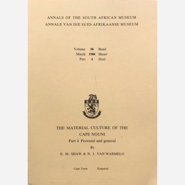 The Material Culture of the Cape Nguni