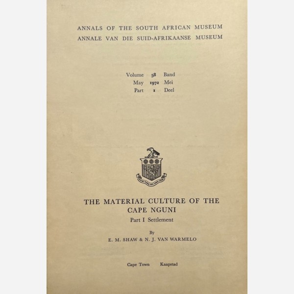 The Material Culture of the Cape Nguni
