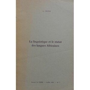 La linguistique et le statut des langues Africaines