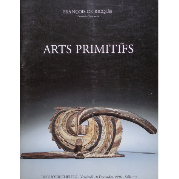 François de Ricqlès Arts Primitifs Drouot Richelieu 18/12/1998