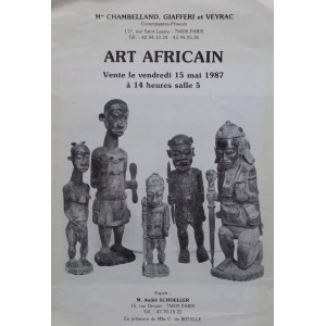 Chambelland, Giafferi et Veyrac - Art Africain - Le vendredi 15 mai 1987