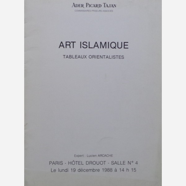 Ader Picard Tajan, Paris 19/12/1988
