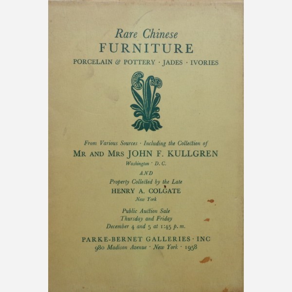 Kullgren Et Al, Parker-Bernet Galleries INC 04&05/12/1958